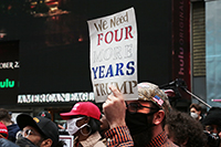 Political protests in Times Square, New York, Richard Moore